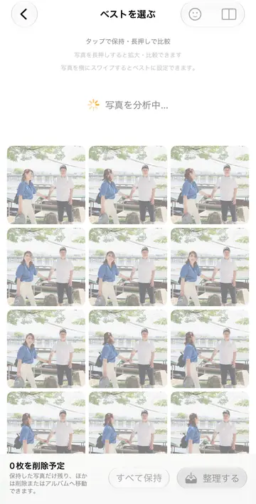 写真を分析中