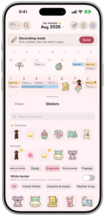 They stick like real stickers