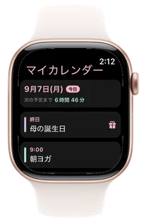 今日の予定を手首で確認