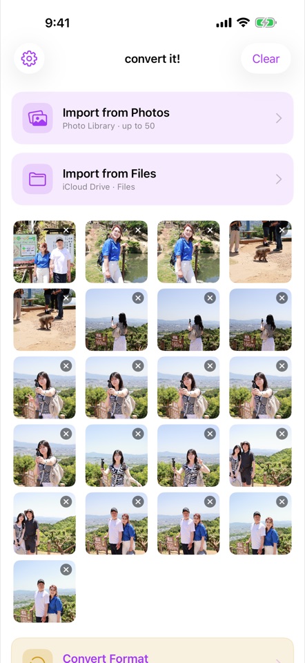 사진·파일 불러오기 / Import photos and files