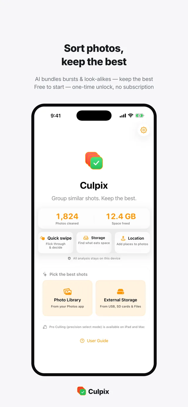 Start a scan from the home screen