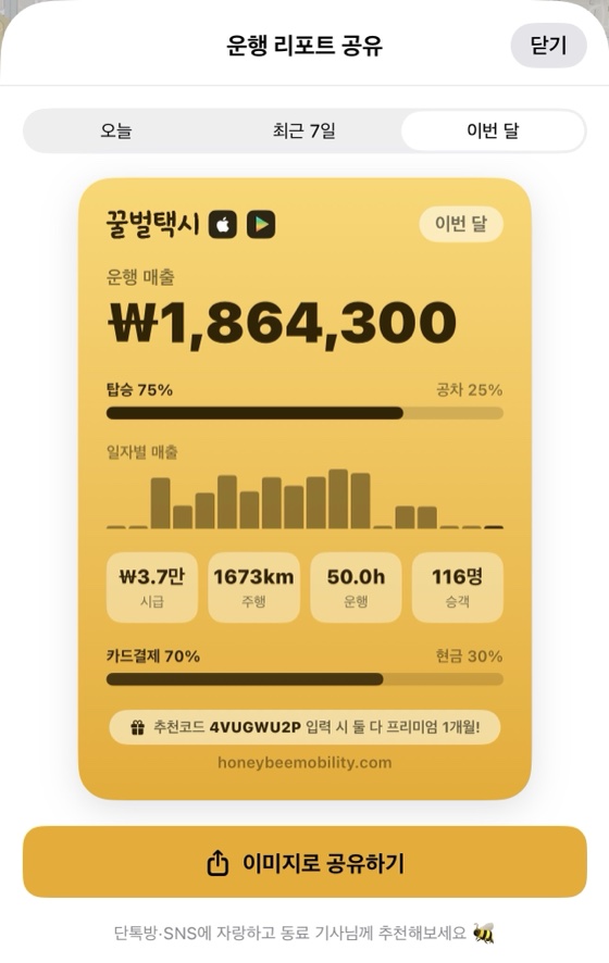 운행 리포트 공유