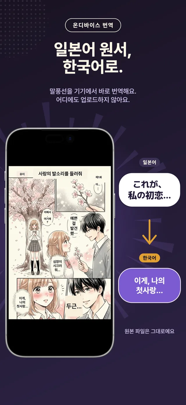 말풍선을 원문 자리에 번역